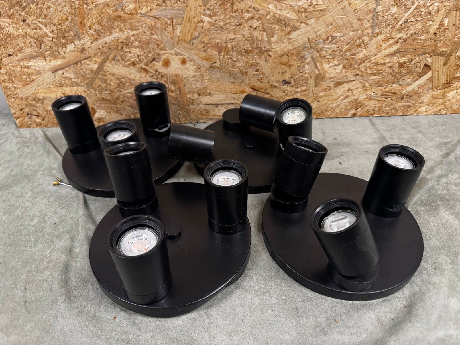 Set van 4 IKEA Nymåne 3-lichts plafondspots/opbouwspots ReK4, Gebruikt, Opbouwspot, Ophalen of Verzenden, LED