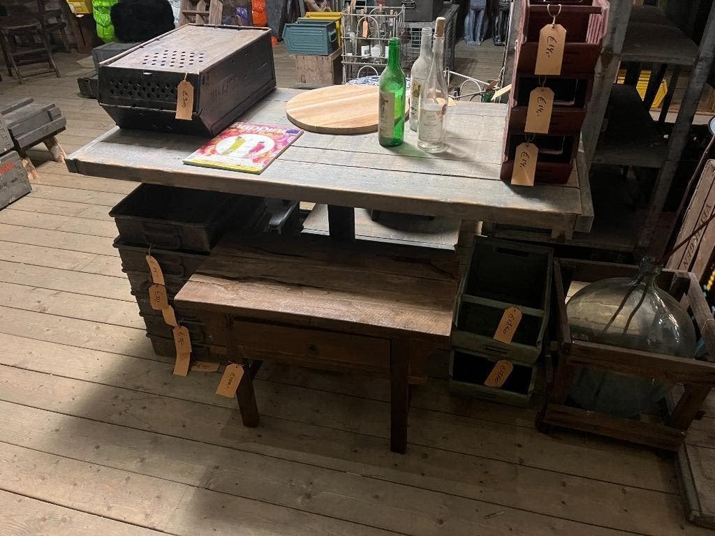 Hele leuke houten bankjes en krukjes, Huis en Inrichting, Ophalen of Verzenden
