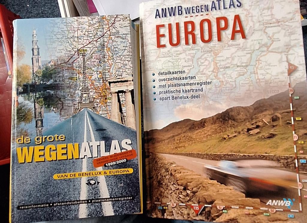 ANWB Wegenatlas Europa & De Grote Wegenatlas Benelux, Boeken, Atlassen en Landkaarten, 1800 tot 2000, Wereld, Ophalen, Gelezen