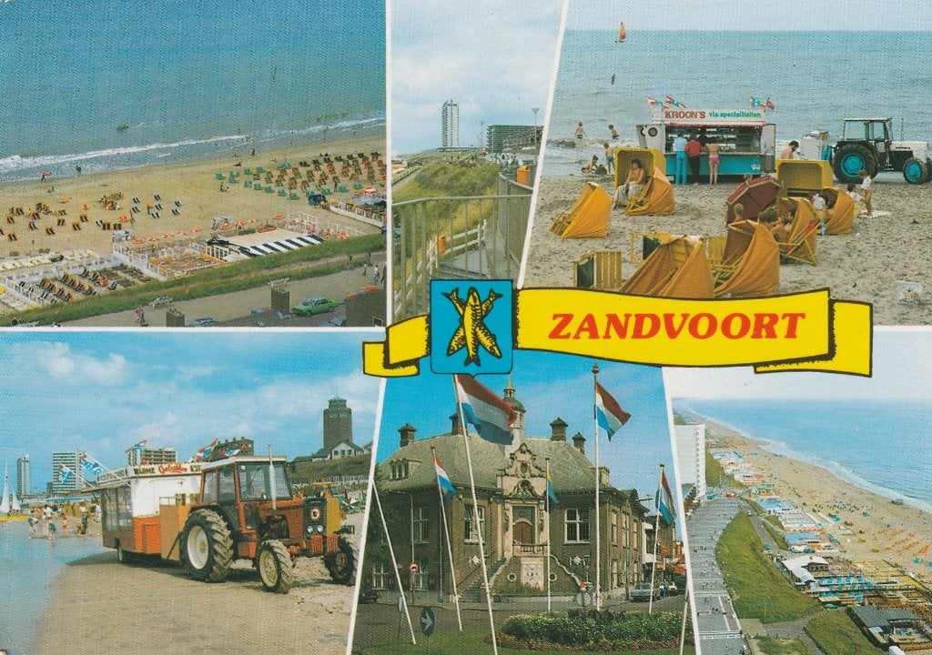 ZANDVOORT Strand Viskraam Gemeentehuis, Verzenden, 1980 tot heden, Gelopen, Noord-Holland