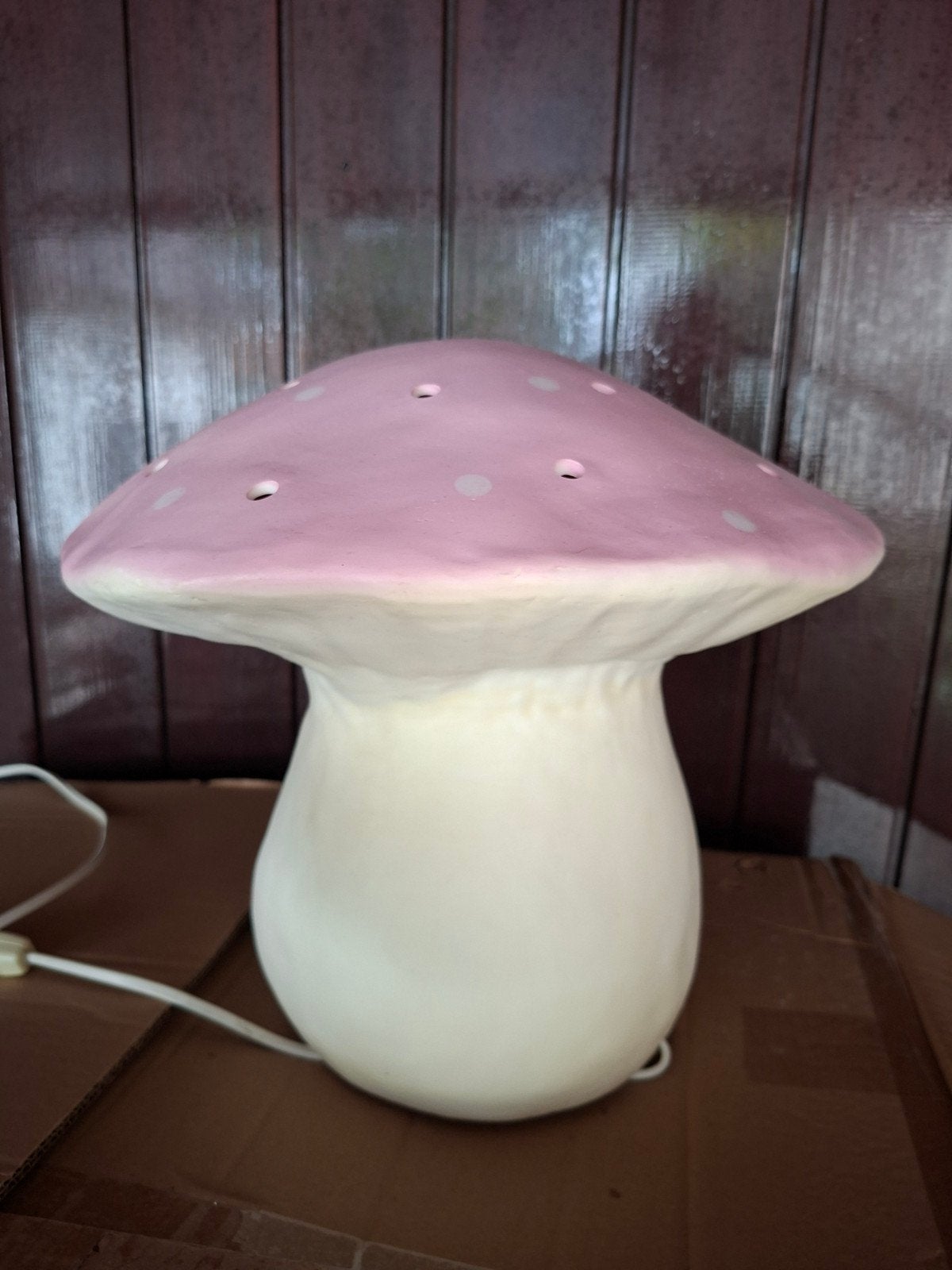 Heico paddenstoel lamp - sfeervolle verlichting, Ophalen, Gebruikt, Roze, Vintage