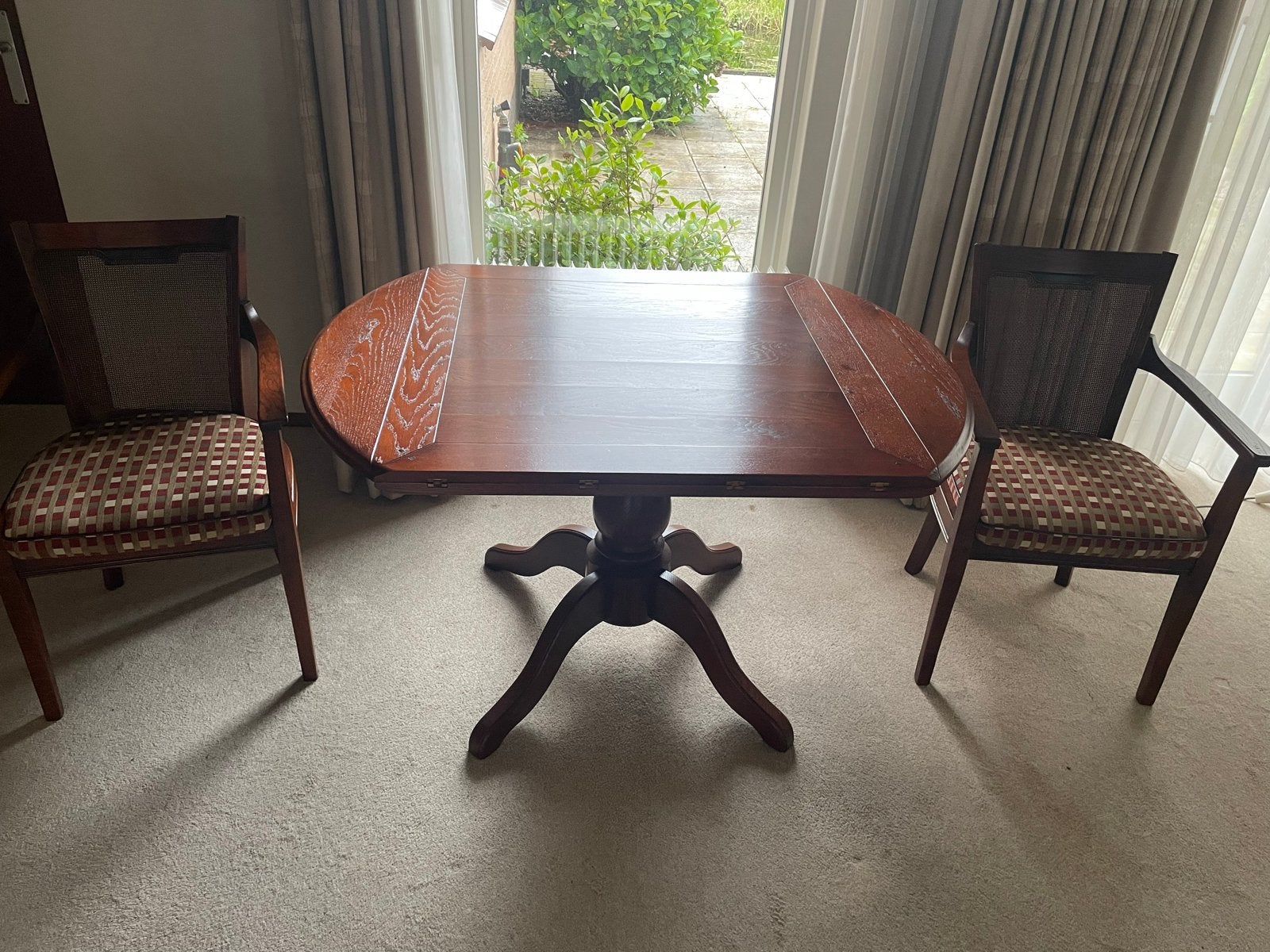 Vintage inklapbare tafel met 2 stoelen, Ophalen