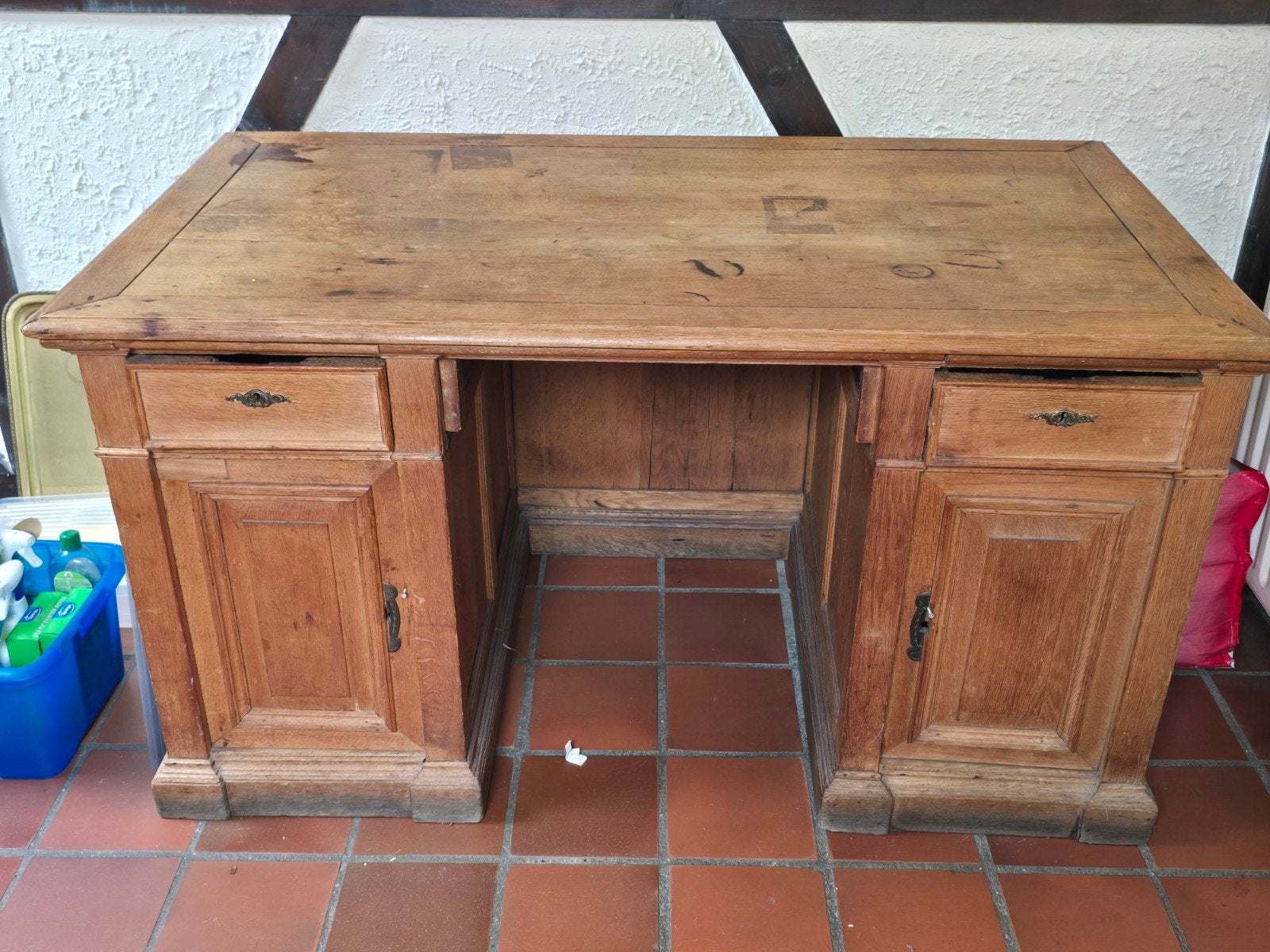 Antiek Eiken Bureau - Klassiek en Robuust, Ophalen