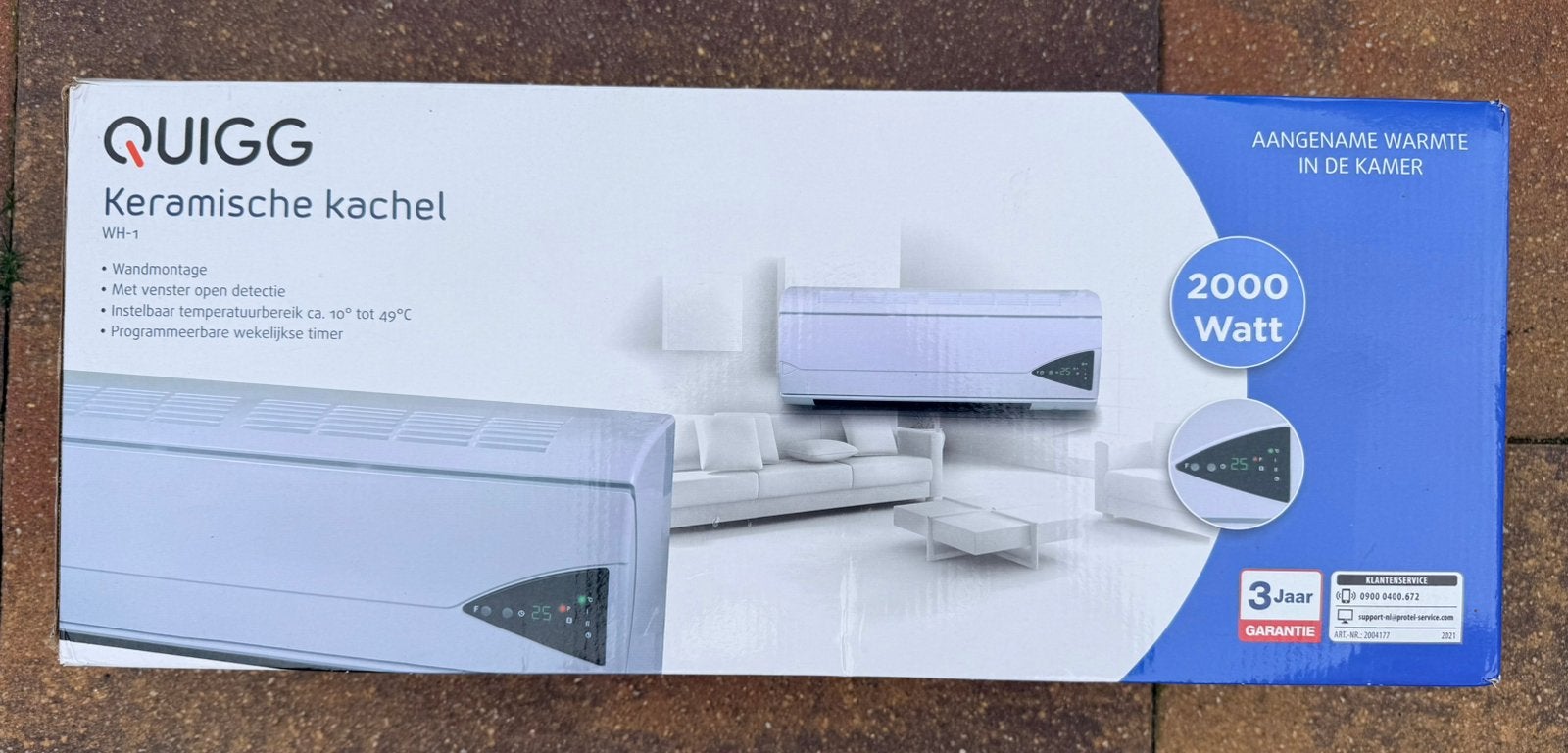 Quigg Keramische Kachel WH-1, Huis en Inrichting, Ophalen, Overige soorten, Elektrisch, Nieuw