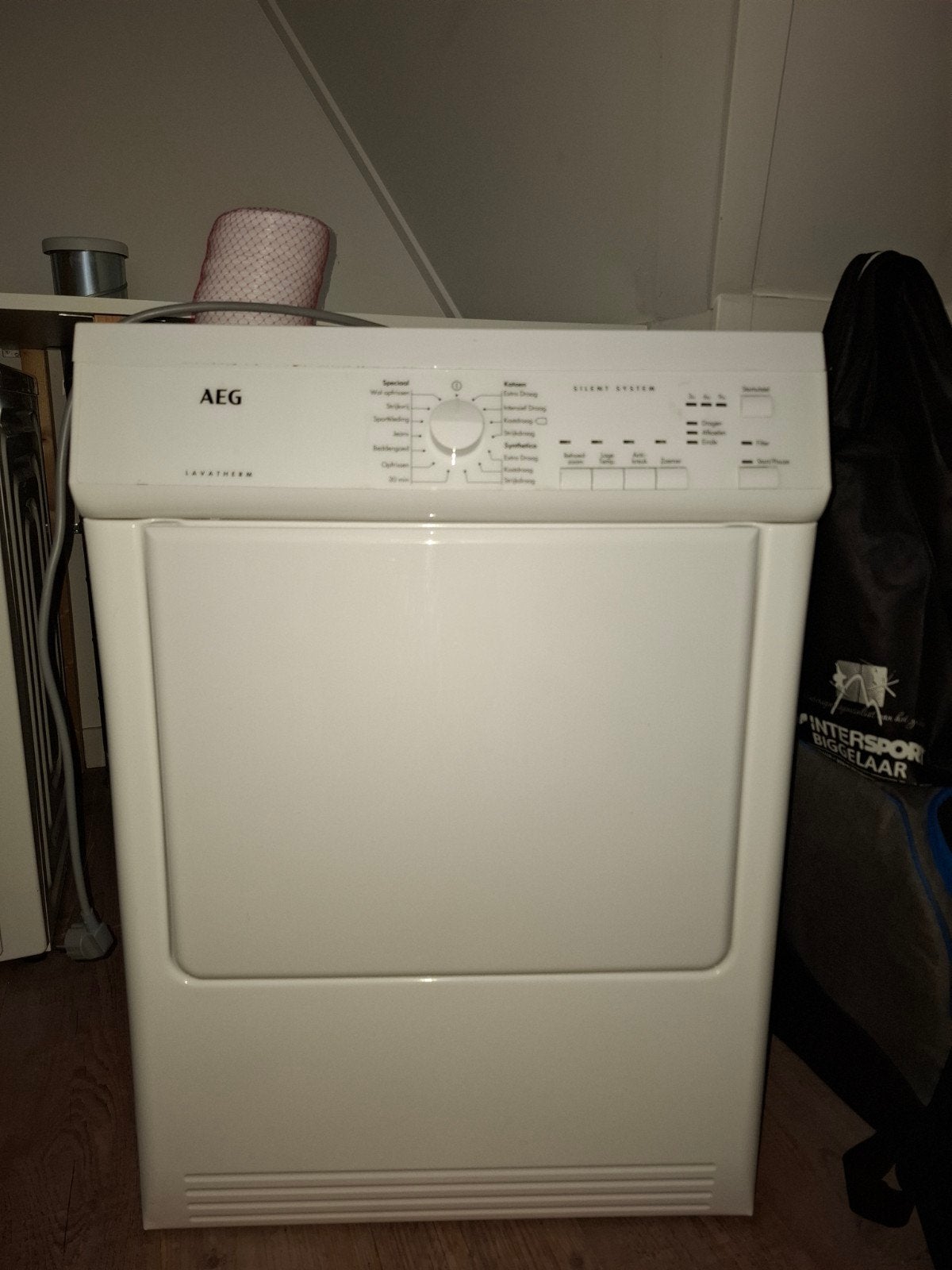 AEG Lavatherm wasdroger - In goede staat, met nieuwe slang, 6 tot 8 kg, Ophalen, Luchtafvoer, 85 tot 90 cm