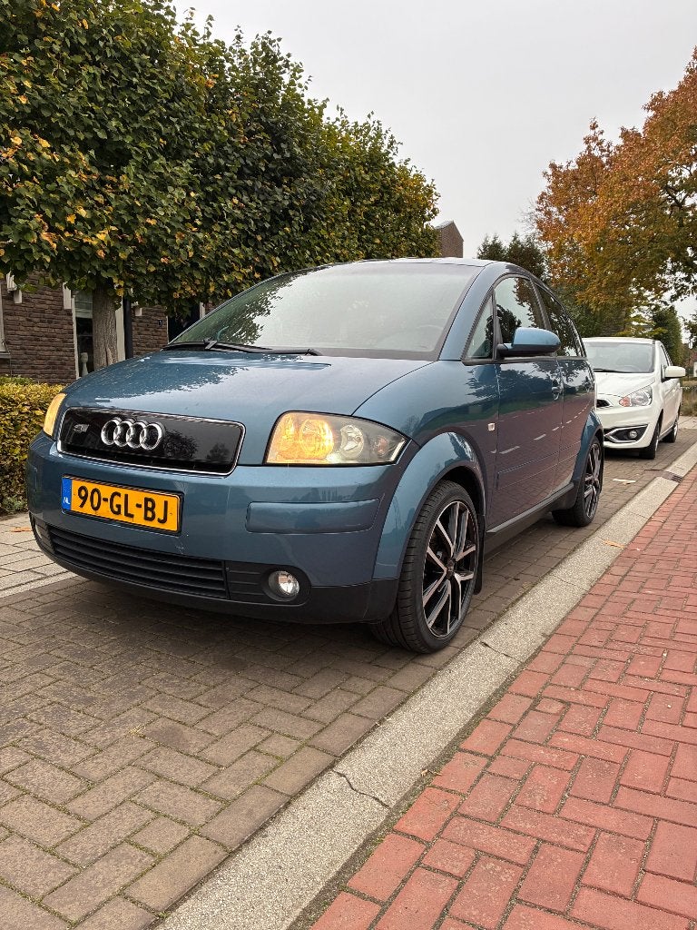 Audi A2 1.4 55KW 2001 Blauw, Auto's, Voorwielaandrijving, Stof, 74 pk, 31 €/maand