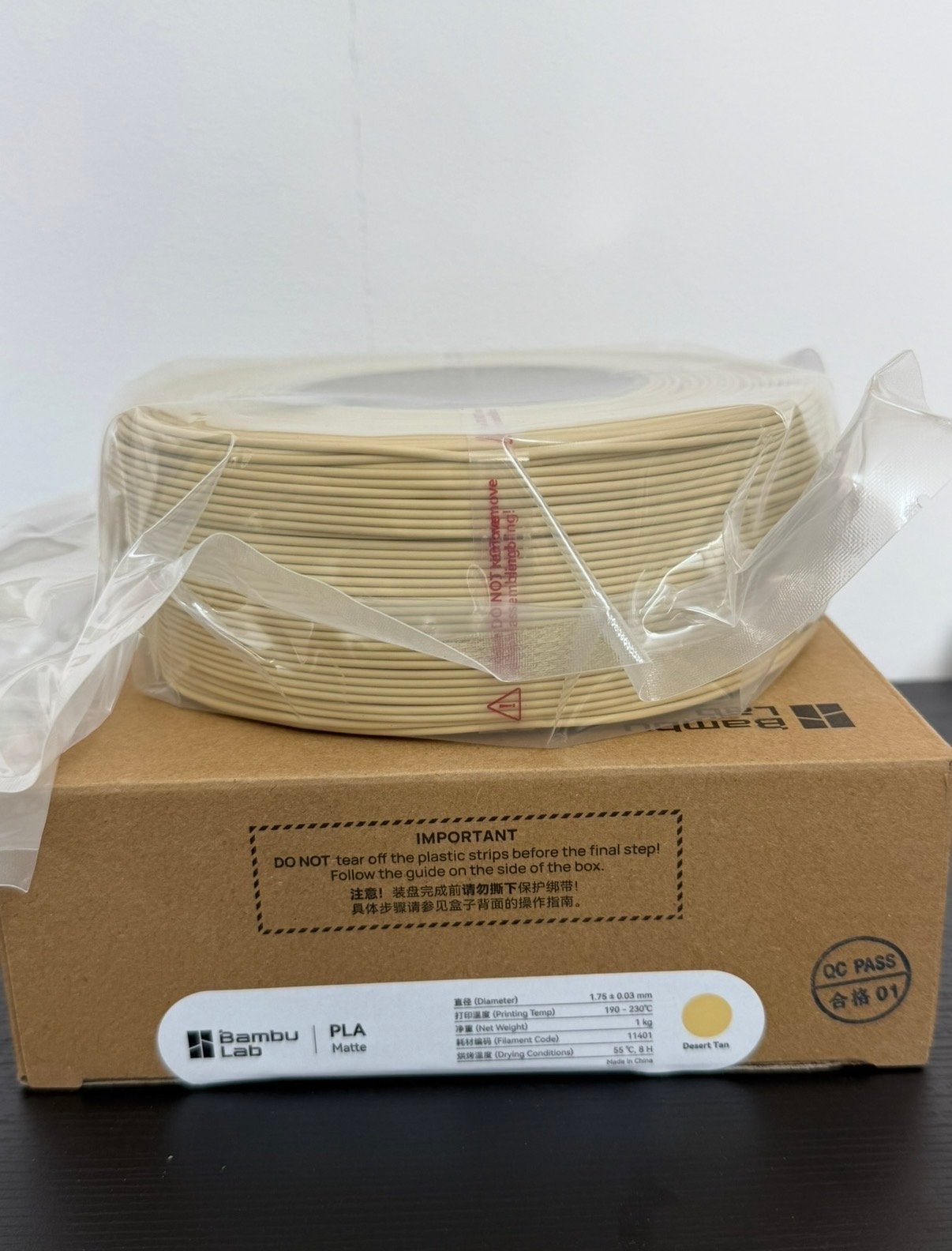 Bambu Lab PLA Matte Desert Tan 1.75mm Filament, Computers en Software, 3D-printerbenodigheden, Ophalen of Verzenden, Nieuw