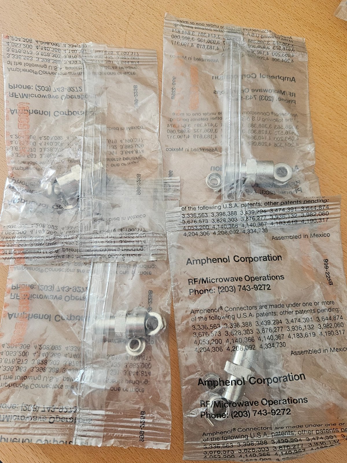 4xNieuwe Amphenol RF Coax Connectors UG-89/U BNC Jack NOS, Ophalen of Verzenden, Nieuw