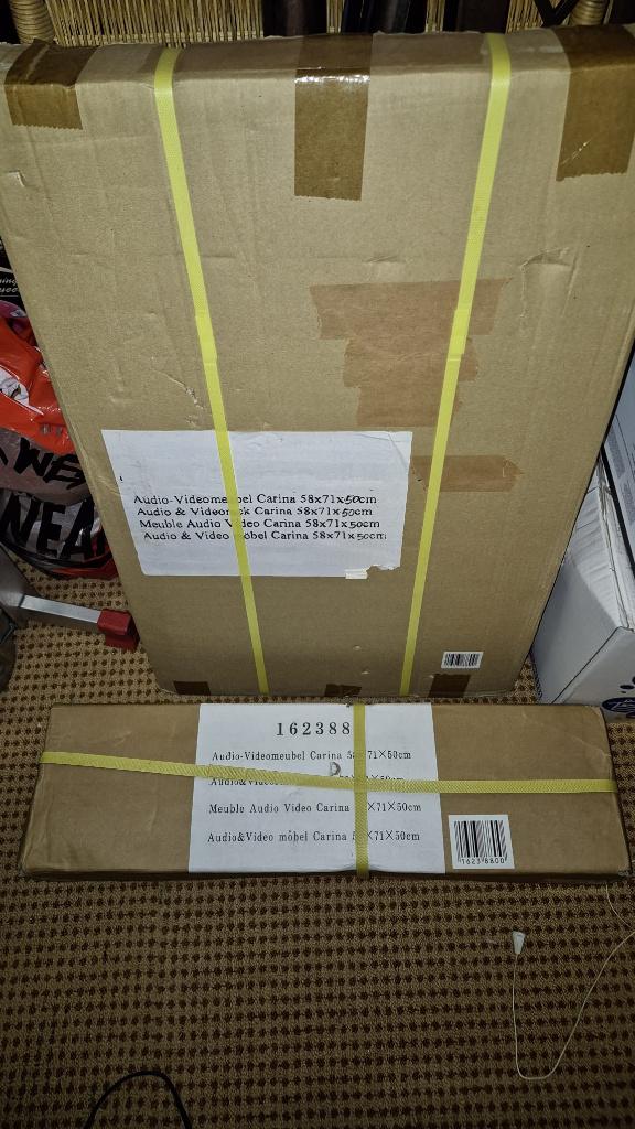 Nieuw Glazen Audio /Video TV meubel CARINA van GLAS, Ophalen, Nieuw, 50 tot 100 cm, Glas