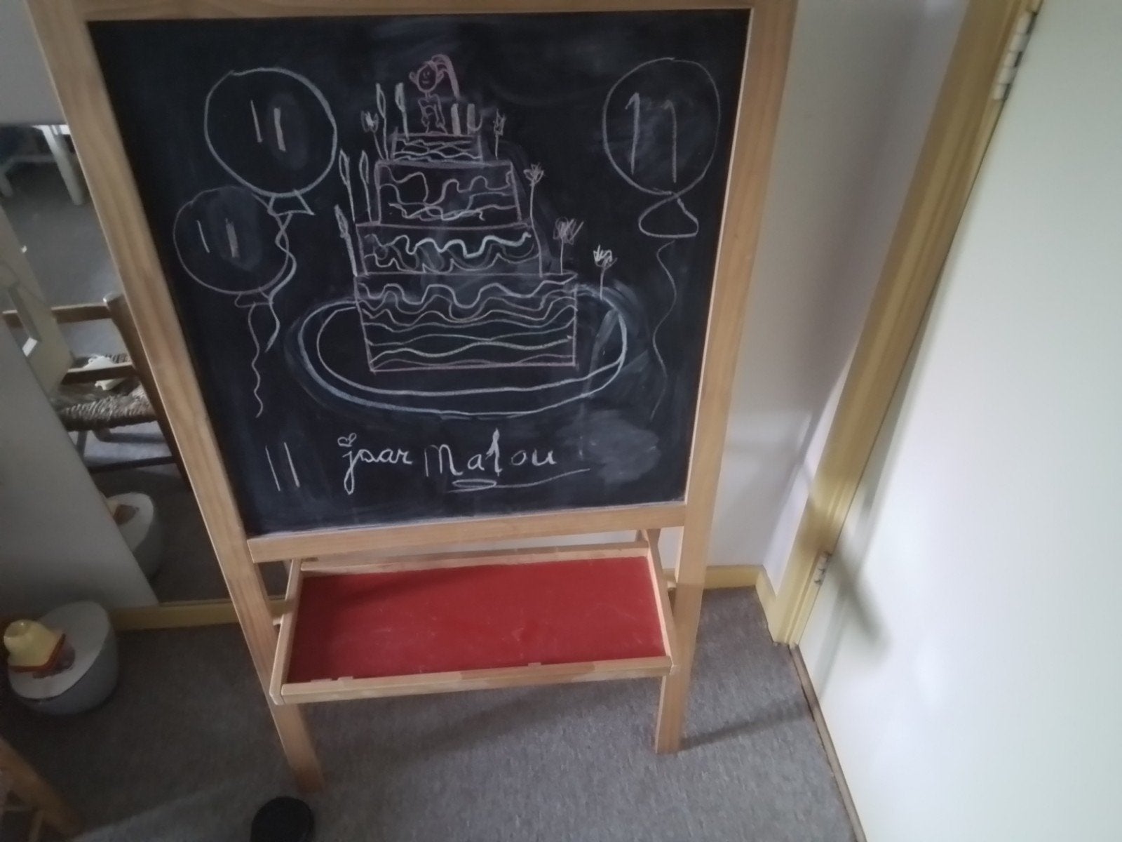 Schoolbord, Ophalen