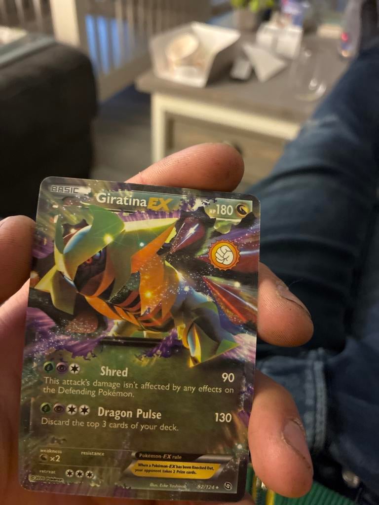 Pokémon Kaart: Giratina EX (92/124) - Zeldzaam!, Ophalen of Verzenden, Zo goed als nieuw, Losse kaart