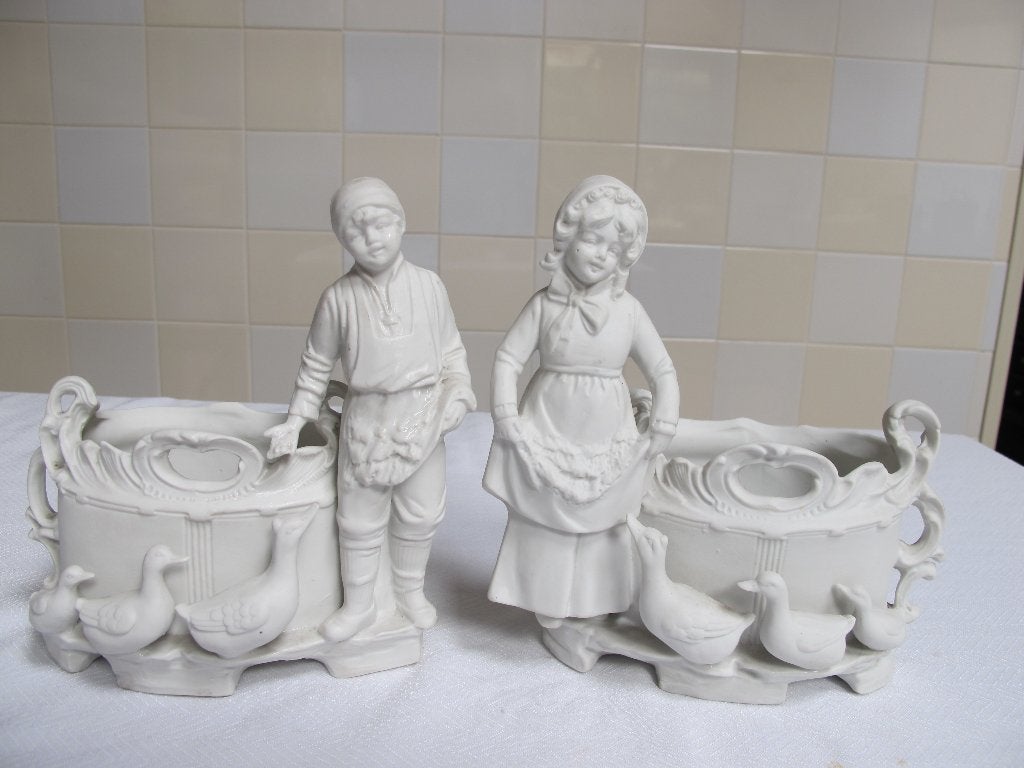 biscuitbeeld antiek porselein, Ophalen of Verzenden