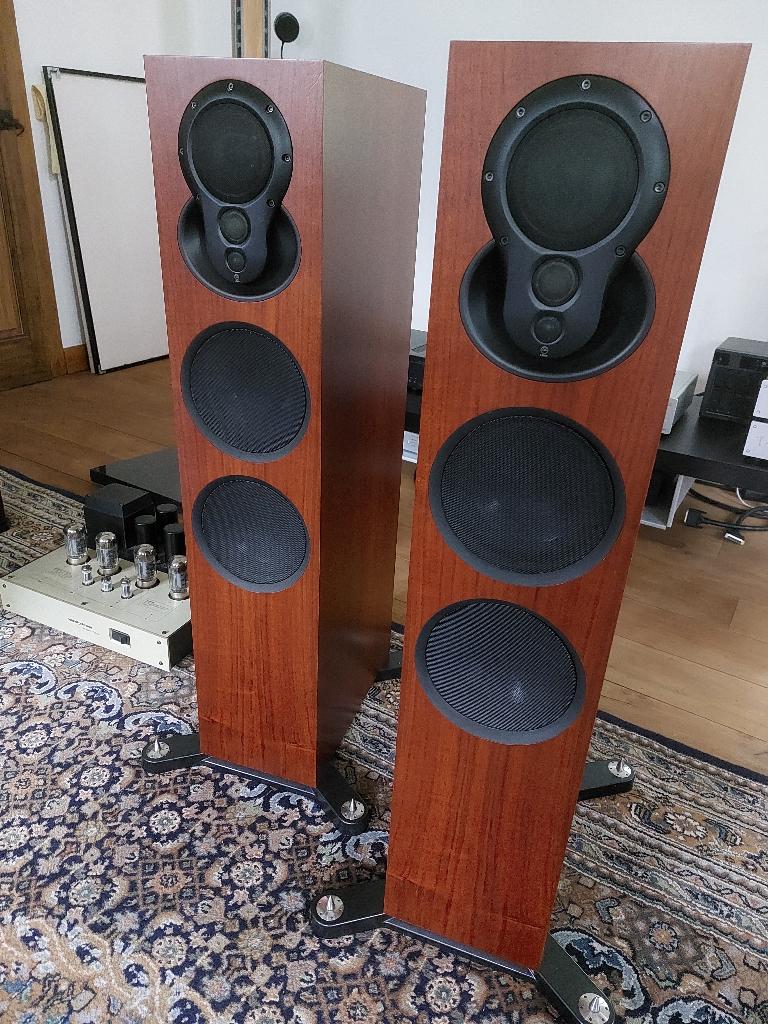 Linn Akurate 242 Rosenut - Black, Zo goed als nieuw, 120 watt of meer, Front, Rear of Stereo speakers, Ophalen