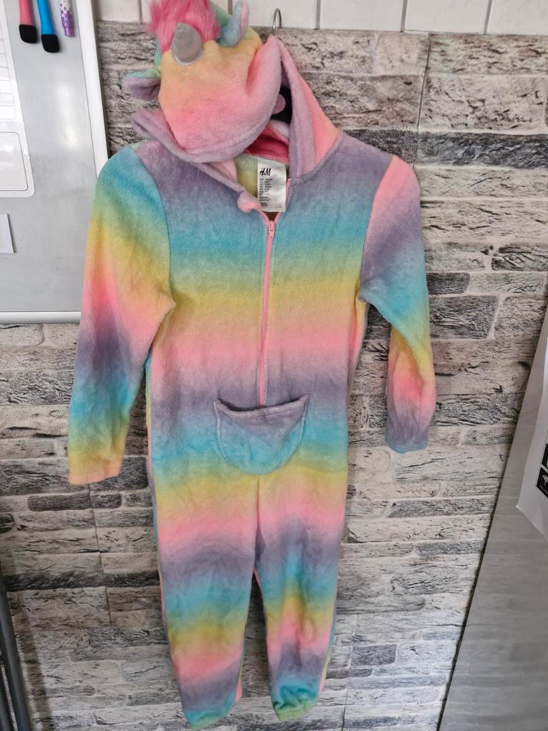 Eenhoorn onesie maat 122-128, Overige typen, Meisje, H&M, Onbekend