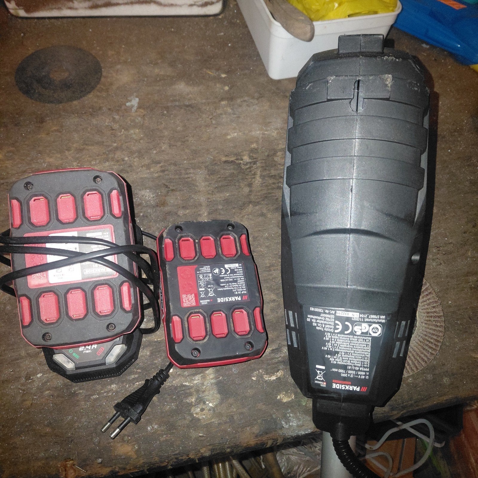 Parkside Grastrimmer met Accu en Oplader, Tuin en Terras, Ophalen, Gebruikt, Accu, Parkside