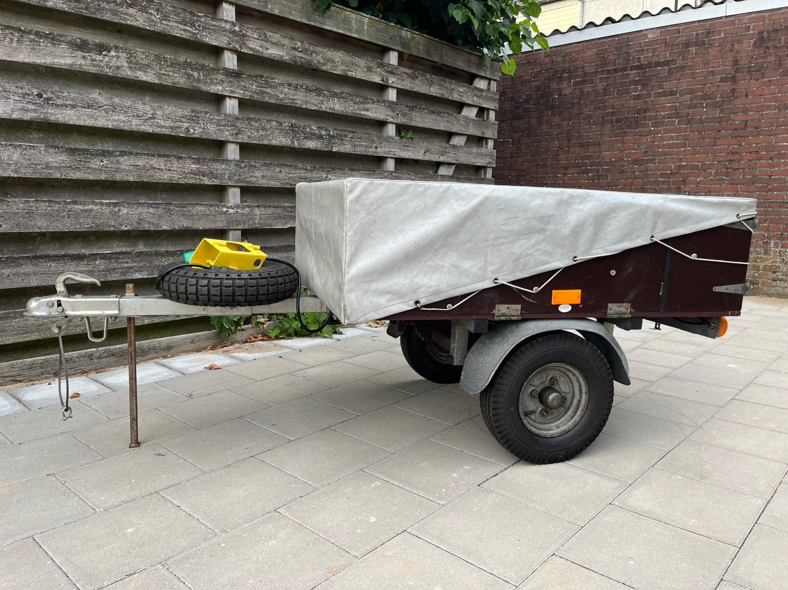 Te koop opvouwbare aanhang/bagagewagen, Ophalen, Gebruikt