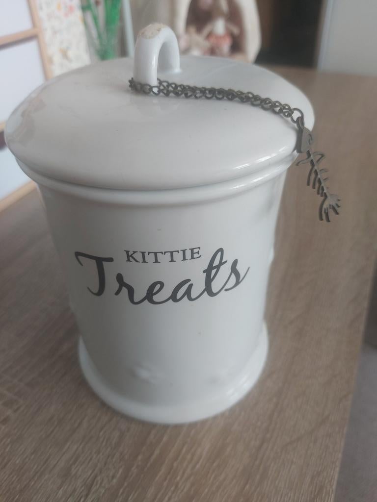 Riviera maison kittie treats pot, Ophalen of Verzenden, Glas, Pot, Bus of Blik