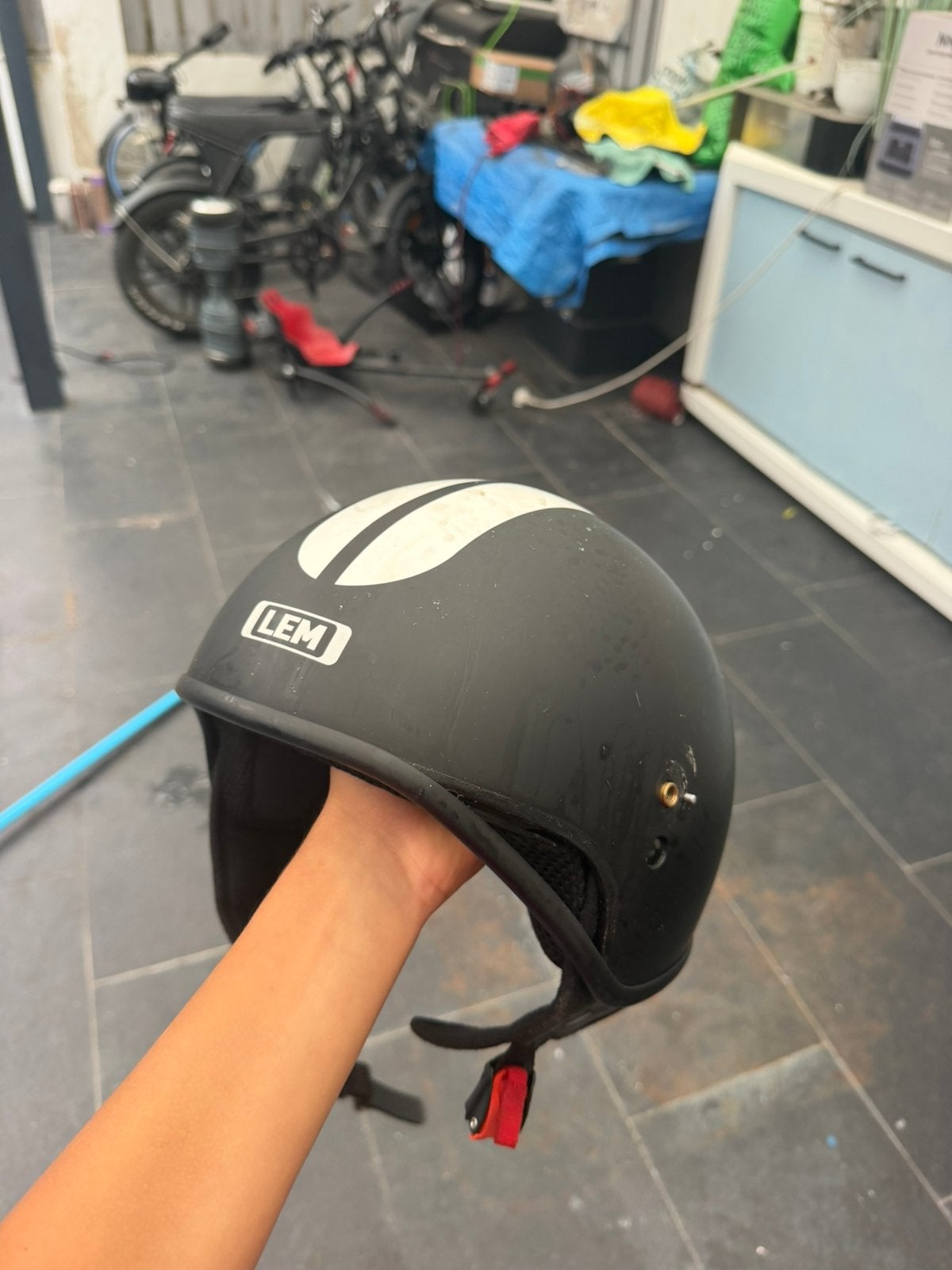 Scooter helm, Fietsen en Brommers, Brommerhelmen, Ophalen of Verzenden, Zo goed als nieuw