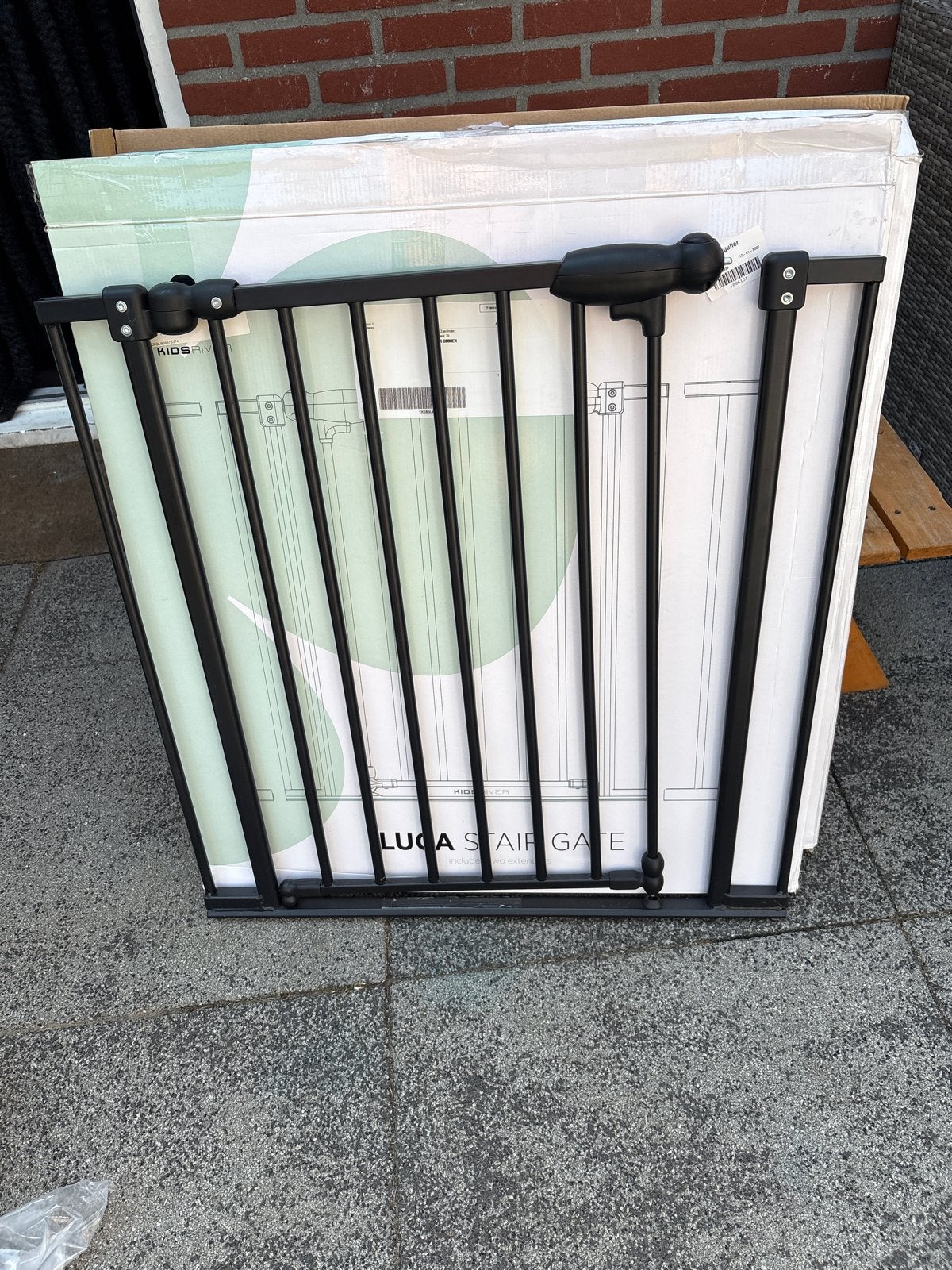 Kinderhekje Kidsriver Luca Stair Gate, Ophalen, 100 tot 115 cm, Zo goed als nieuw, Klemhekje