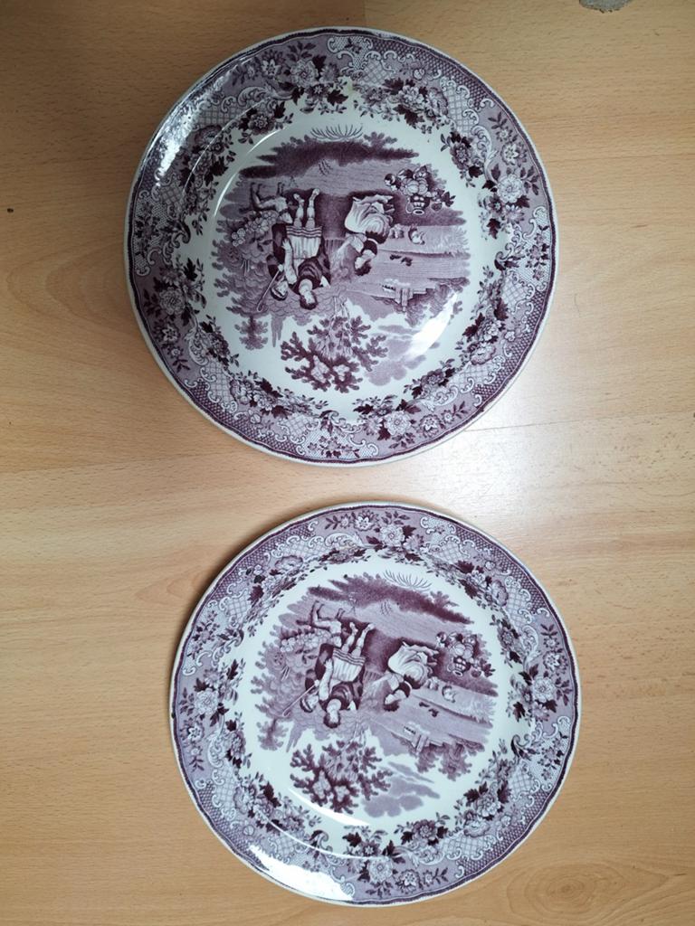 Twee antieke borden, Antiek en Kunst, Ophalen of Verzenden