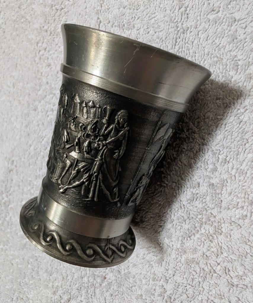 Vintage Tinnen Beker (Zinn) – 95% Rein Zinn, Antiek en Kunst, Antiek | Tin, Ophalen of Verzenden