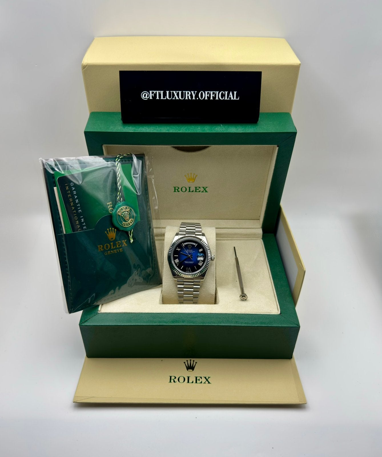 Rolex Day-Date 40 Blue Ombré, Ophalen of Verzenden, Nieuw