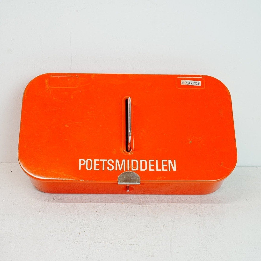 Vintage Brabantia poetsmiddelen/koekblik/ blikopener., Overige typen, Ophalen of Verzenden, Zo goed als nieuw, Metaal