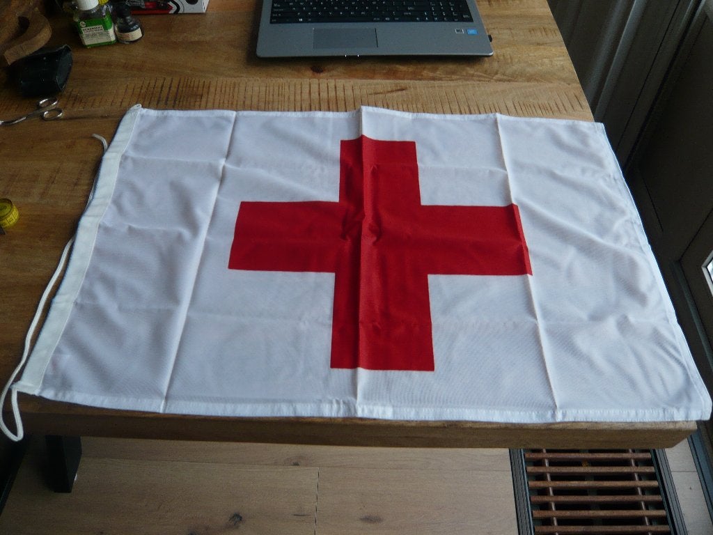 kleine en grote rode kruis vlag nieuw, Ophalen of Verzenden, Nieuw