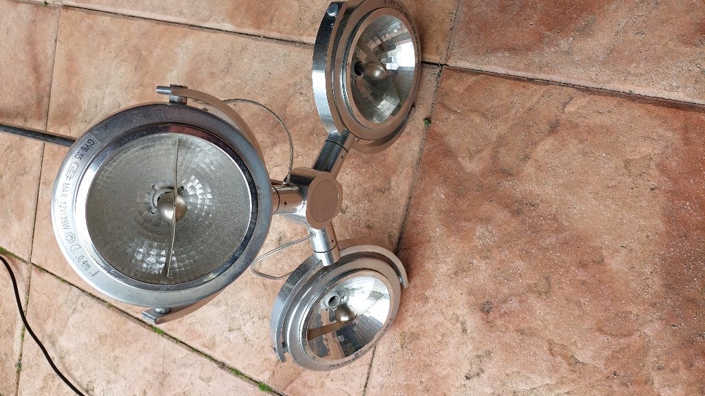 Hanglamp led verstelbaar industrieel vintage halogeen spots, Huis en Inrichting, Lampen | Hanglampen, Ophalen, Gebruikt, Metaal