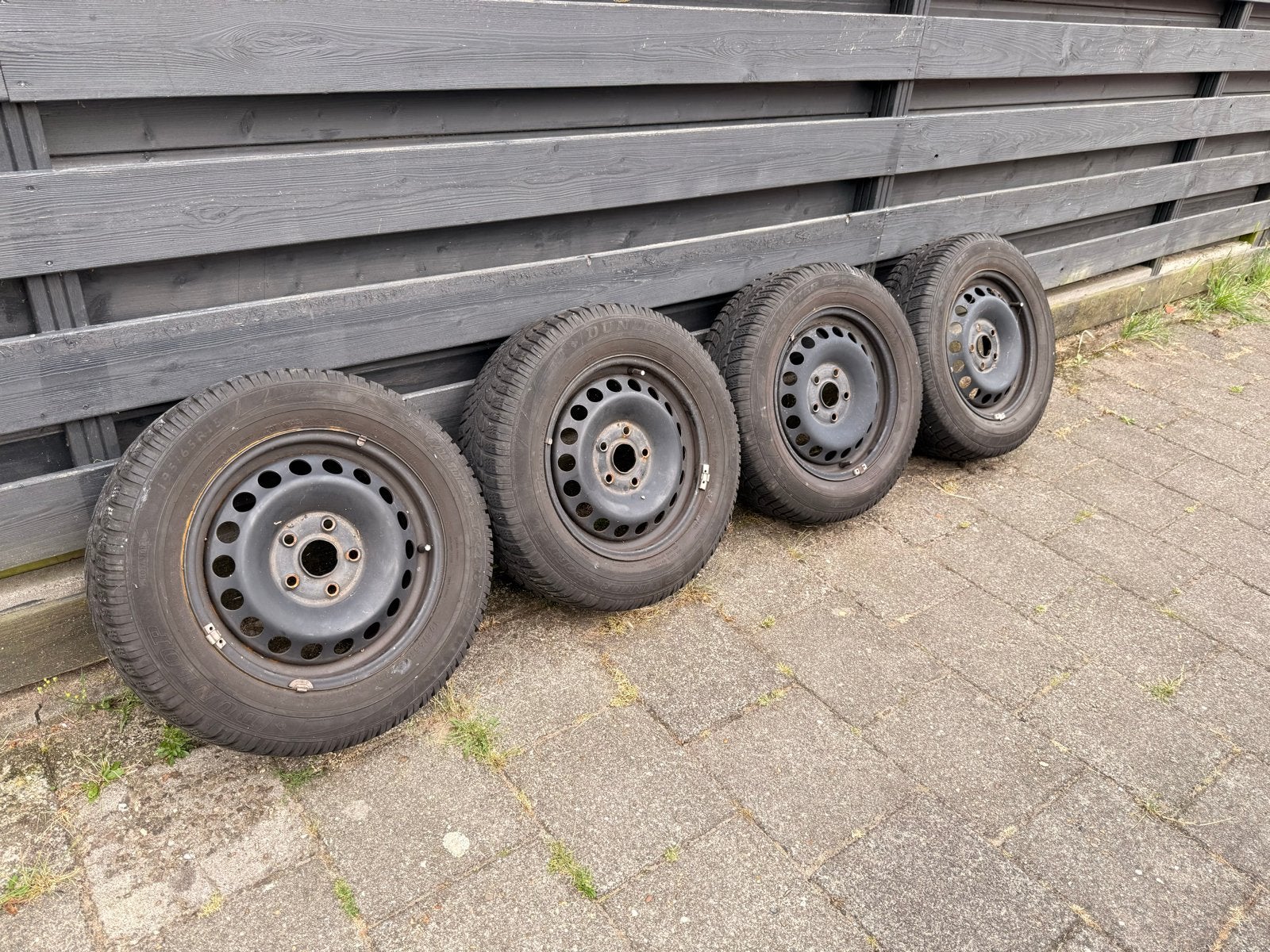 Winterbanden set 195/65 R15 Dunlop Winter Sport, Ophalen, Gebruikt