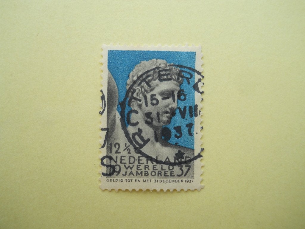 Nederland 1937 Wereld Jamboree Nvph295 Rondstempel Rotterdam, Ophalen of Verzenden, Gestempeld