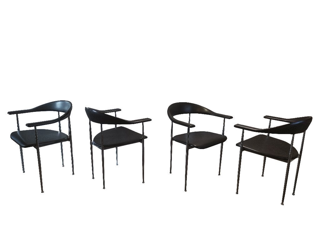 Schitterende vintage fasem p40 stoelen design Gualtierotti, Huis en Inrichting, Stoelen, Gebruikt, Vier, Metaal, Overige materialen