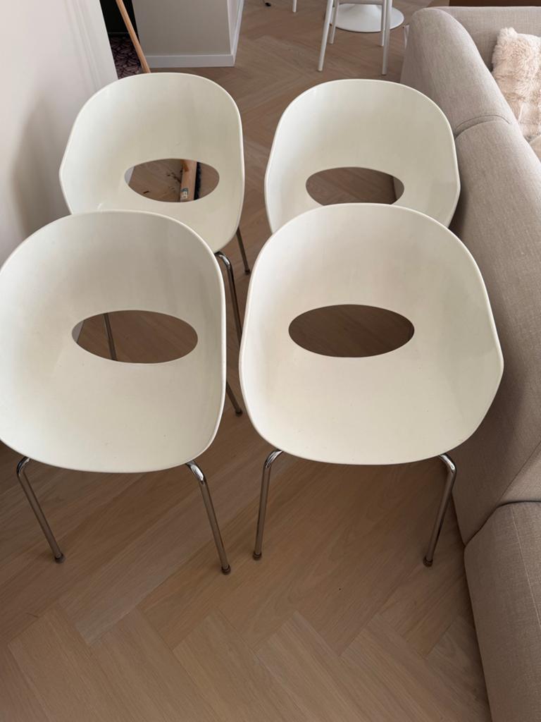 Sintesi Orbit Large stoel 4x, Ophalen, Kunststof, Gebruikt, Wit