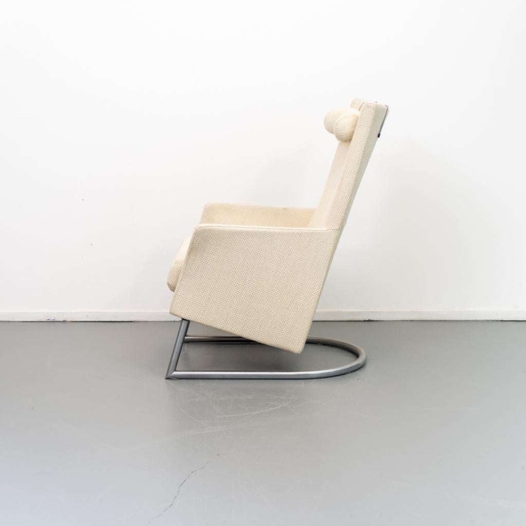 1x Montis Madonna Fauteuil Crème/Wit Stof - Metaal Sledepoot, Huis en Inrichting, Niet ingevuld, Niet ingevuld, 75 tot 100 cm