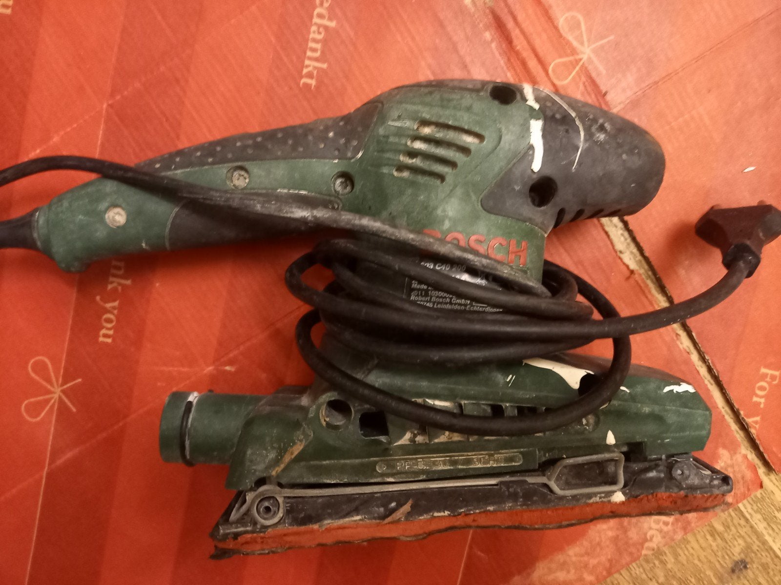 Bosch PSS 250 AE vlakschuurmachine, Doe-het-zelf en Verbouw, Ophalen of Verzenden, Gebruikt, Minder dan 600 watt, Vlakschuurmachine