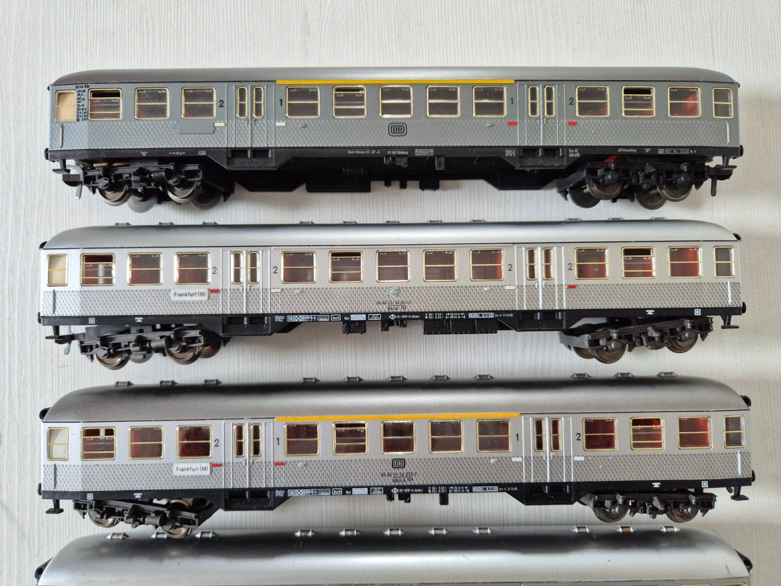 6 Fleischmann H0 DB silberling rijtuigen 5121/5122, Gebruikt, Gelijkstroom, Fleischmann, Wagon