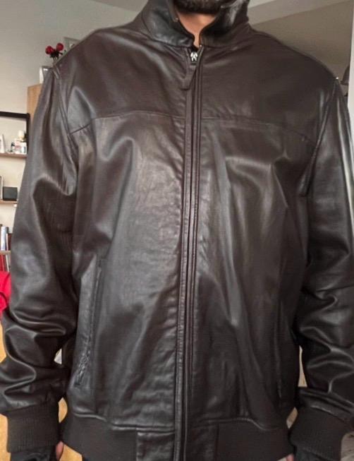 Adam Friday Bruine Leren Jas - Vintage Stijl, Ophalen of Verzenden, Zo goed als nieuw, Maat 56/58 (XL), Bruin