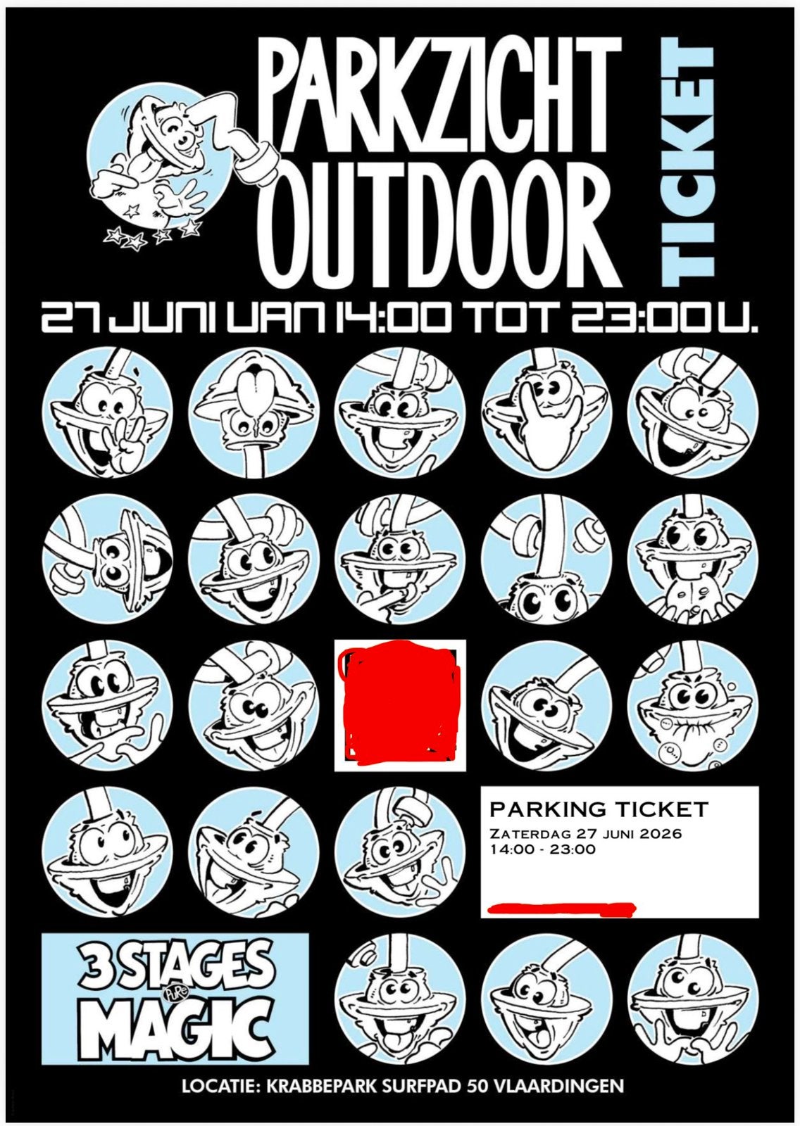 Parkzicht Outdoor - —> LARGE LOCKER <— (opt: Parking), Tickets en Kaartjes, Eén persoon