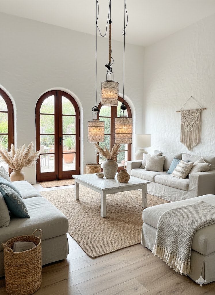 4 Nieuwe Ibiza/Boho lampen zeer unieke exemplaren, Ophalen, Ibiza/Boho/Botanisch, Nieuw, E27 (groot)