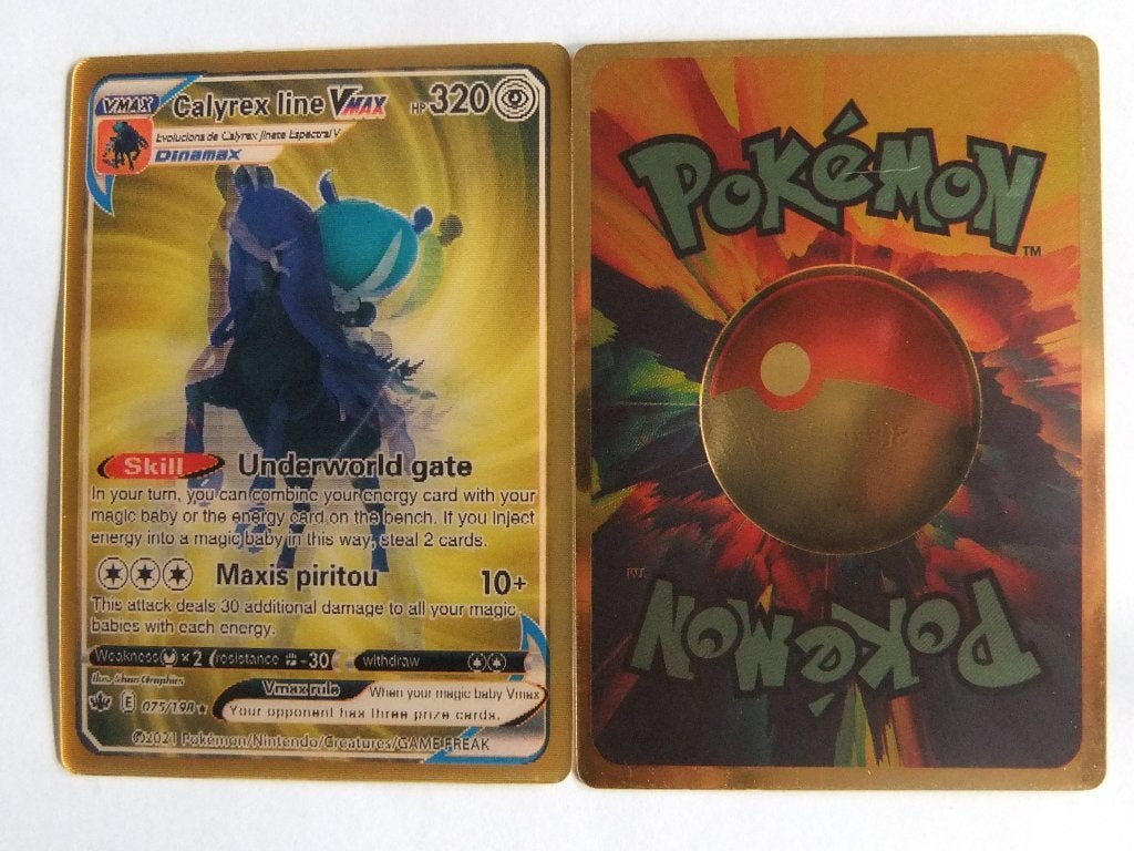 3 D pokemonkaart Calyrex line V max 320, Verzenden, Nieuw