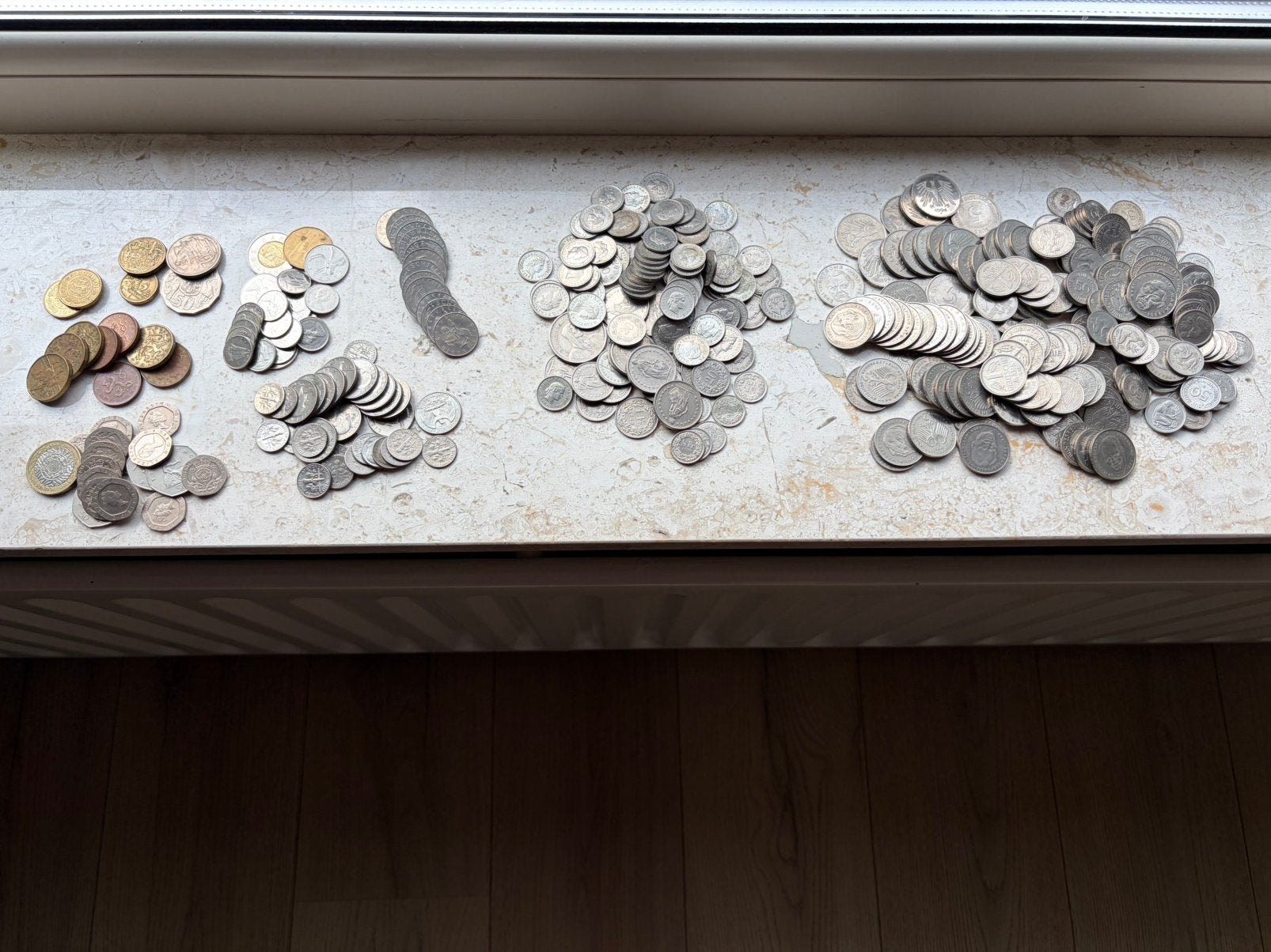 Groot lot koersgeldige munten: marken en franken, Ophalen of Verzenden, Buitenland, Munten