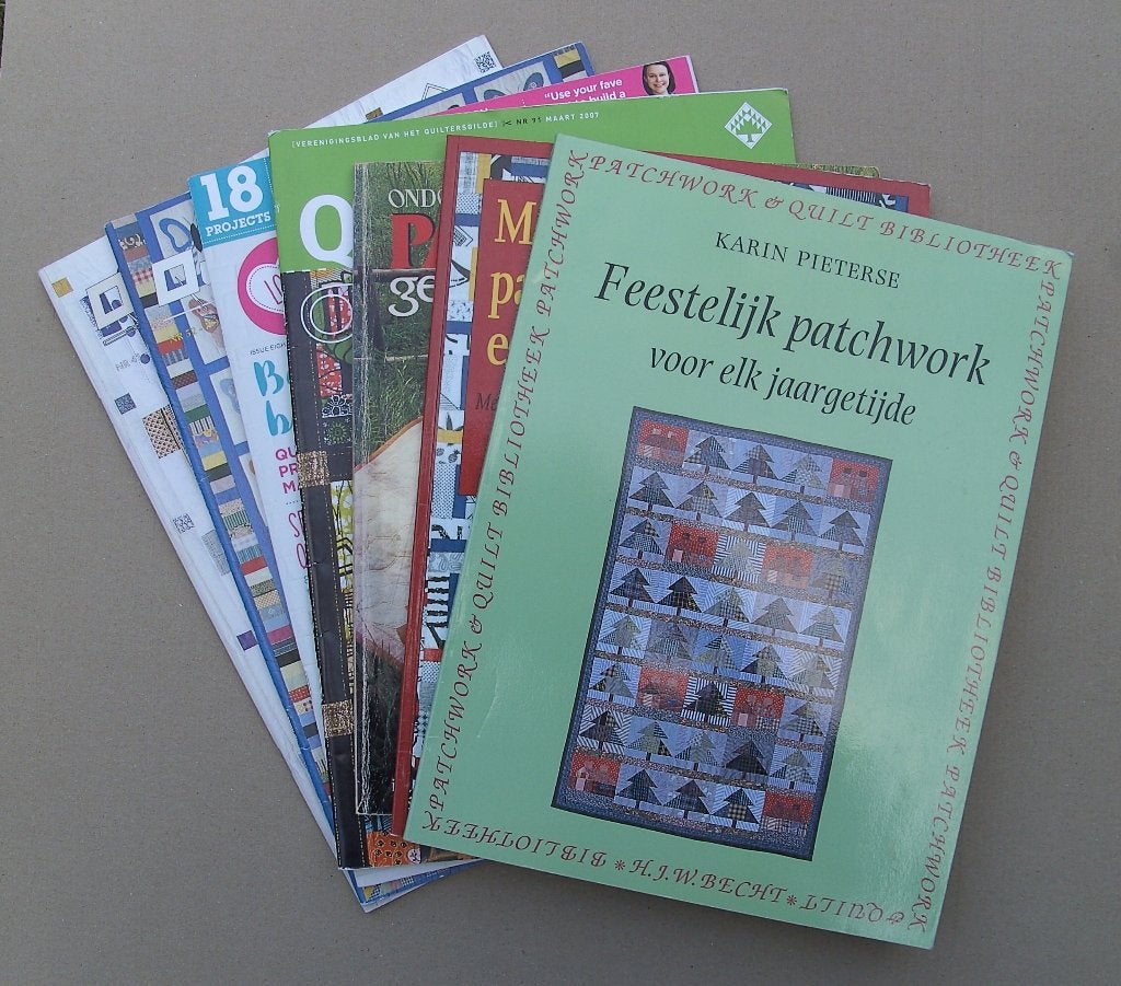diverse boeken en magazines over patchwork en quilten, Ophalen of Verzenden, Zo goed als nieuw, Borduren en Naaien