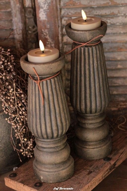 Candleholder Luxe Relief Majestic Brown XL Brynxz kandelaar, Www.jufbrocante.nl, Www.jufbrocante.nl, Nieuw, Ophalen of Verzenden