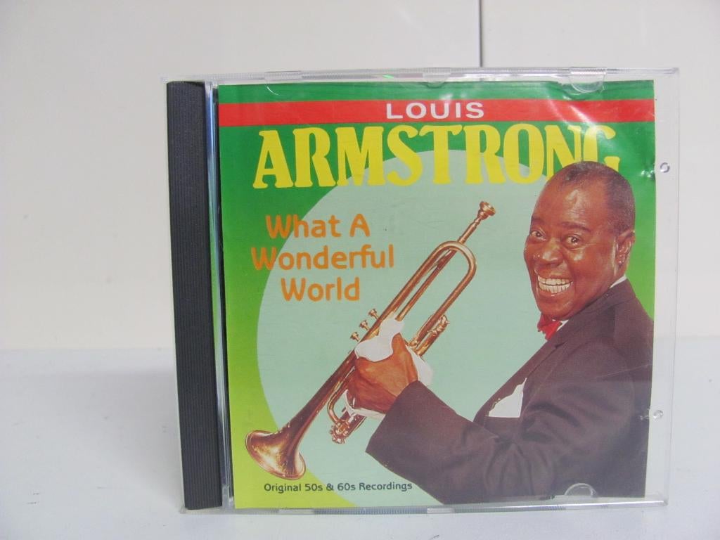 louis armstrong-what a wonderful world, Ophalen of Verzenden, 1980 tot heden, Zo goed als nieuw, Jazz