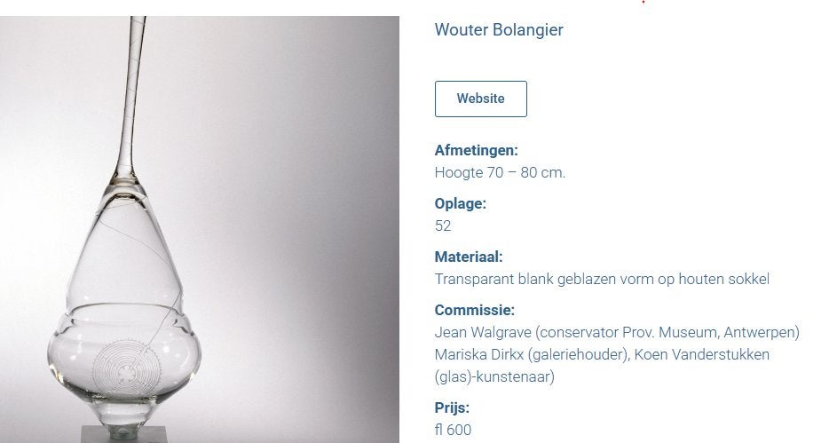 Wouter Bolangier - ledenobject 1998 VVMG, Ophalen