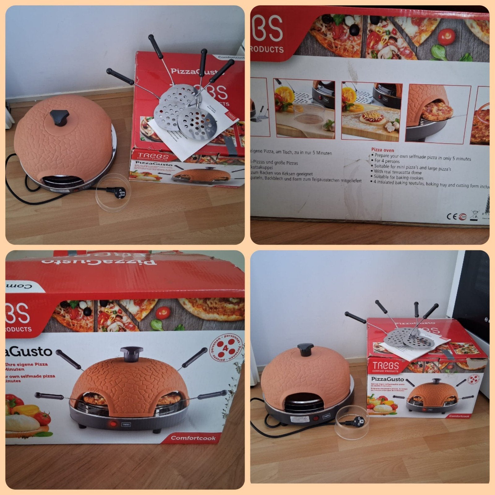 Trebs PizzaGusto Pizzaoven/Pizzarette 4 personen, Ophalen, Gebruikt