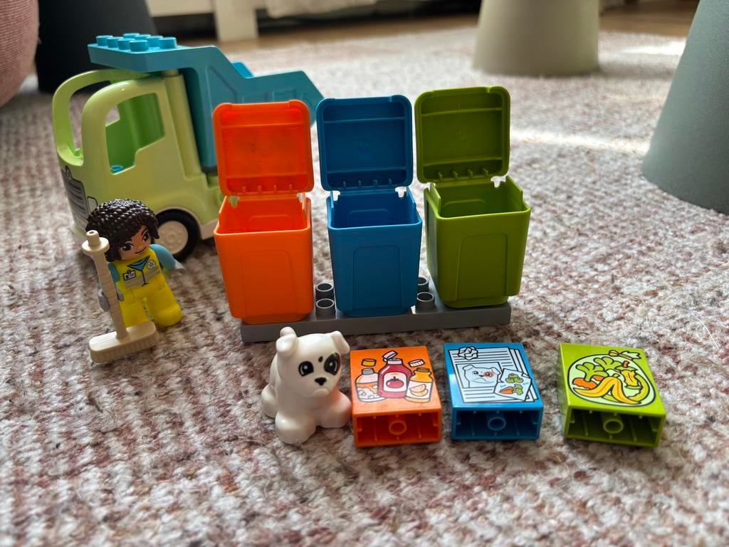 LEGO Duplo Vuilniswagen en Recycling Set (10945), Ophalen, Zo goed als nieuw, Duplo