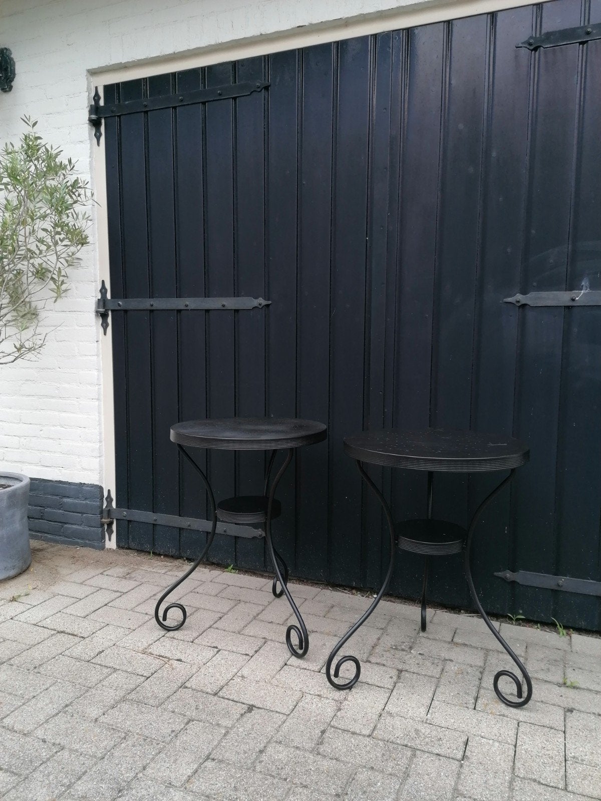 Ikea Noresund bijzettafel / salontafel (2 stuks), 45 tot 60 cm, Minder dan 55 cm, Gebruikt, Metaal of Aluminium