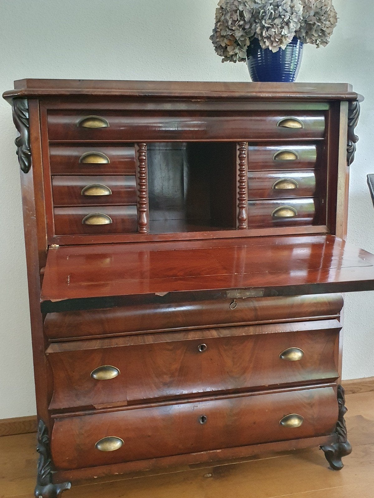Antiek secretaire bureau met lades, Ophalen