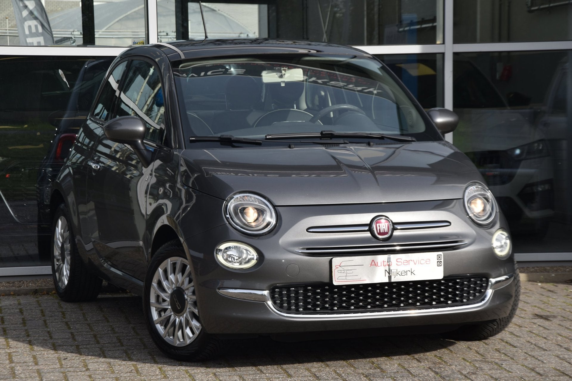 Fiat 500 1.2 Popstar | Panorama | Navi | Airco | LM Velgen, Voorwielaandrijving, Stof, Gebruikt, 4 cilinders